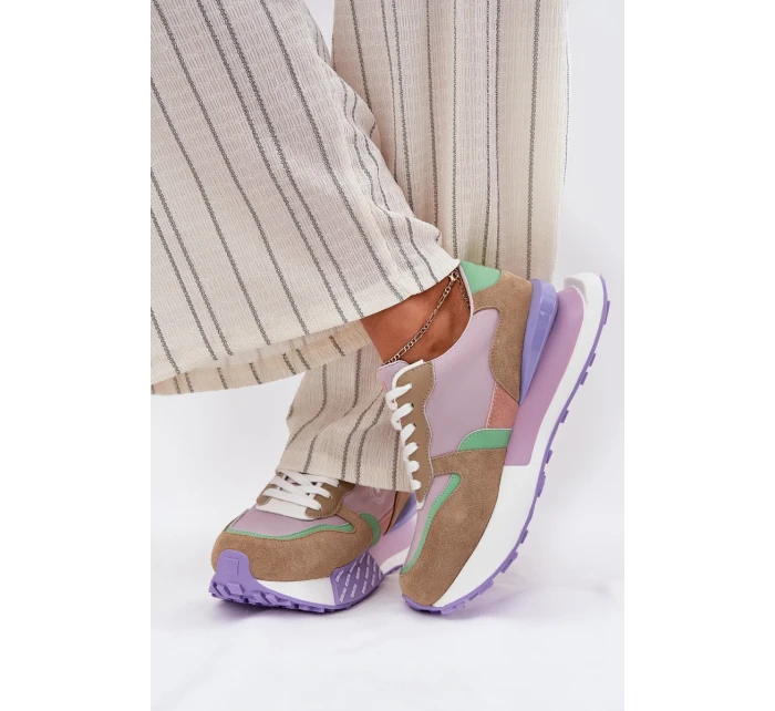 Dámské semišové tenisky na platformě Big Star – růžové Dámské semišové tenisky na platformě Big Star – růžové