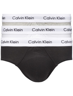Pánské slipy 3 Pack  0000U2661G 998 černá/bílá/šedá - Calvin Klein