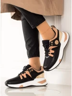 Výborné dámské  tenisky černé bez podpatku