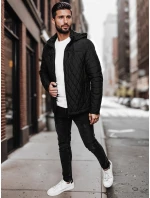 Pánská prošívaná bunda s kapucí černá Dstreet TX4989