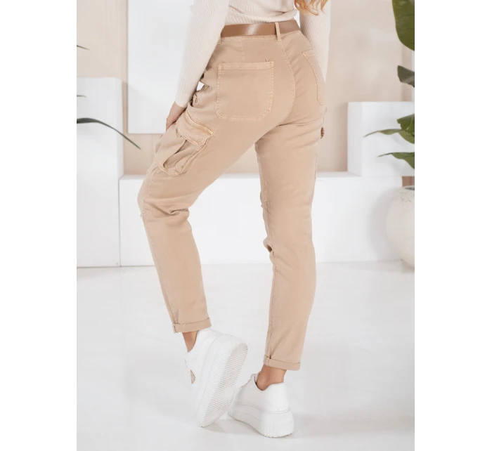 Dámské kalhoty CARGOIF light beige FashionStreet UY2712