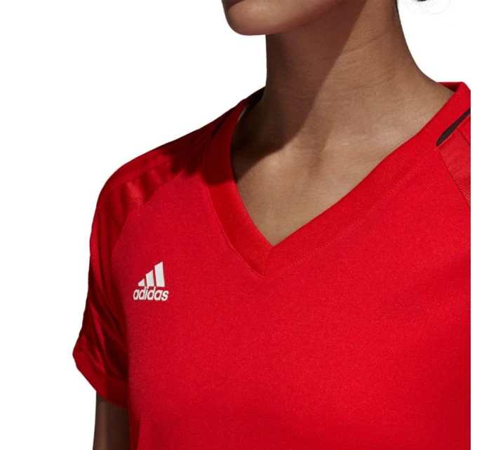Adidas TIRO 17 Training JSY Dámské tričko červená BP8560 Adidas TIRO 17 Training JSY Dámské tričko červená BP8560