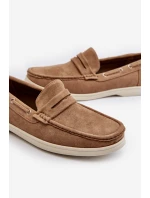 Mužské mokasíny z ekologického semiše béžové Rivanell