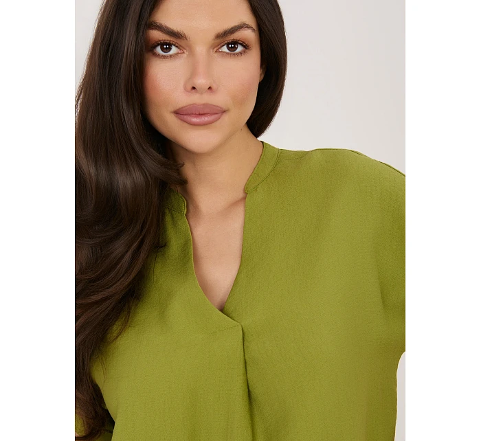 Bluzka model 22076763 oliwkowy - FPrice Bluzka model 22076763 oliwkowy - FPrice