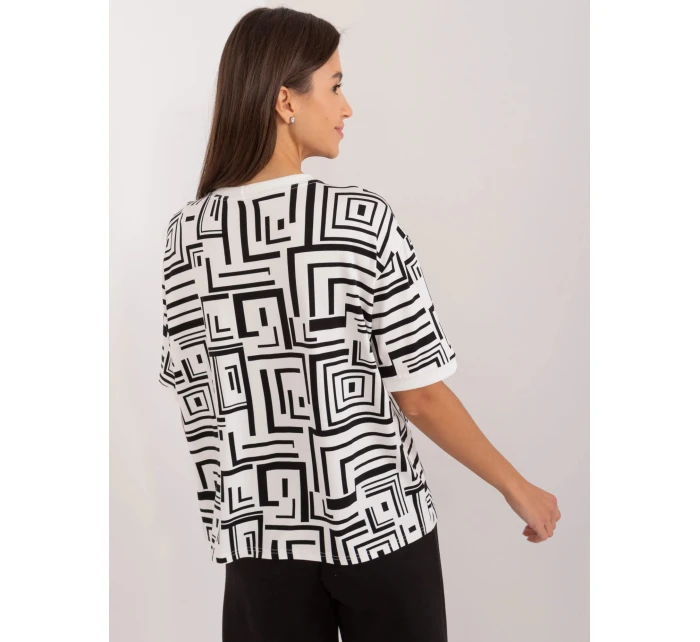 Dámská halenka LK BZ model 21822093 Ecru s černou - FPrice