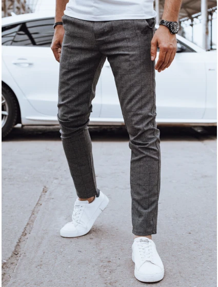 Pánské ležérní tmavě šedé kalhoty model 21977276 - Dstreet Pánské ležérní tmavě šedé kalhoty model 21977276 - Dstreet