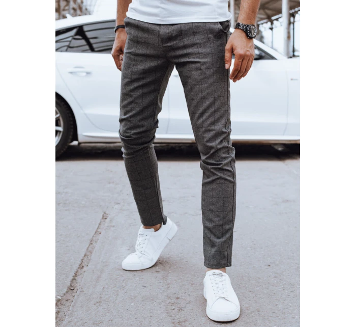 Pánské ležérní tmavě šedé kalhoty model 21977276 - Dstreet Pánské ležérní tmavě šedé kalhoty model 21977276 - Dstreet