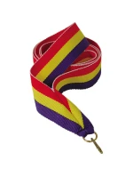 Stuha 22 mm - červeno-žluto-modrá