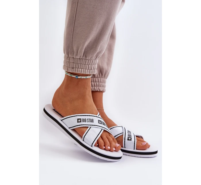 Dámské žabky na pěnové podrážce Big Star NN274A509 Bílé