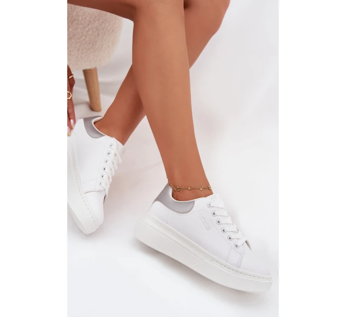 Dámské Tenisky Na Platformě Big Star SS274245 Bílá-Stříbrná Dámské Tenisky Na Platformě Big Star SS274245 Bílá-Stříbrná