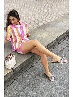 Dámské ploché sandály s mašlí Béžové model 22194463 - Boto