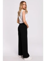 model 18003320 Kalhoty s rozšířenými nohavicemi černé - Moe model 18003320 Kalhoty s rozšířenými nohavicemi černé - Moe