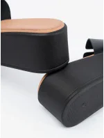 Zajímavé černé dámské  nazouváky platforma