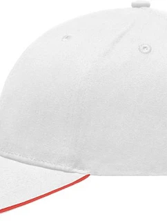 MB  6 panelová sandwich kšiltovka 03. white/red model 22495826 - Daiber