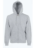 Fruit of the Loom Premium Hooded Sweat Jacket Mikina s kapucí 16.2034 heather grey Fruit of the Loom Premium Hooded Sweat Jacket Mikina s kapucí 16.2034 heather grey
