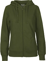 Neutral O 83301 Dámská mikina s kapucí z bio bavlny 77.8331 military