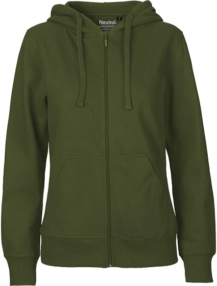 Neutral O 83301 Dámská mikina s kapucí z bio bavlny 77.8331 military Neutral O 83301 Dámská mikina s kapucí z bio bavlny 77.8331 military