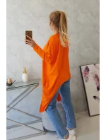 Oversize halenka s potiskem oranžová