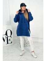 Zateplená mikina s bočními rozparky z džínoviny Zateplená mikina s bočními rozparky z džínoviny