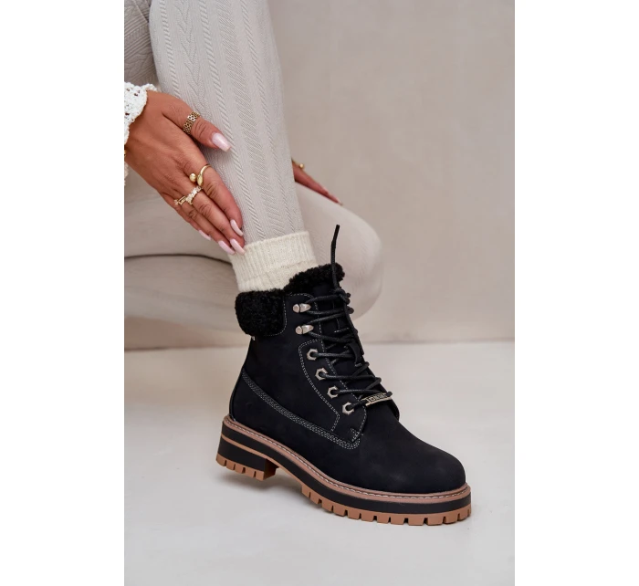 Zateplené dámské boty Big Star model 21669664 Černé - Big Star Shoes Zateplené dámské boty Big Star model 21669664 Černé - Big Star Shoes