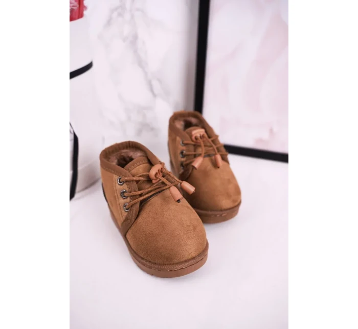 Dívčí šněrovací Sněhové Boty S Kožešinou Hnědé Hunter Dívčí šněrovací Sněhové Boty S Kožešinou Hnědé Hunter