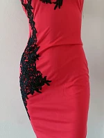 Dámské šaty 9103 černo-červené - Koucla