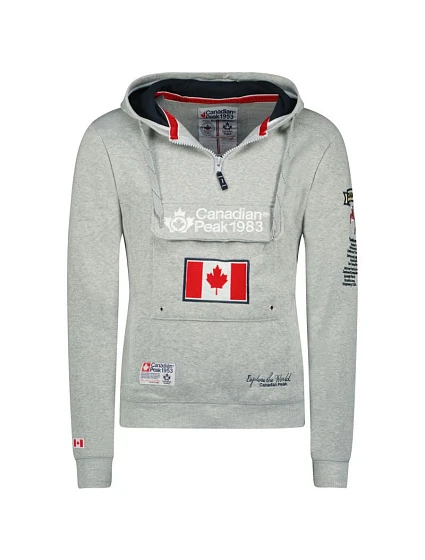 Pánská mikina model 22011576 Šedá s potiskem - Canadian Peak