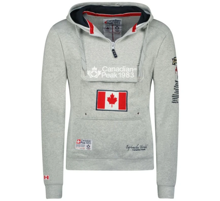 Pánská mikina RBMWW3826H/CP Šedá s potiskem - Canadian Peak