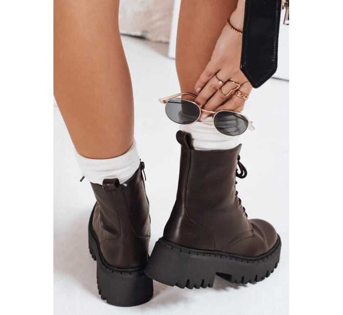 Dámské zateplené trapery hnědé FashionStreet ZY1206