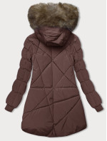 Hnědá zimní bunda s kapucí (LHD-23015)