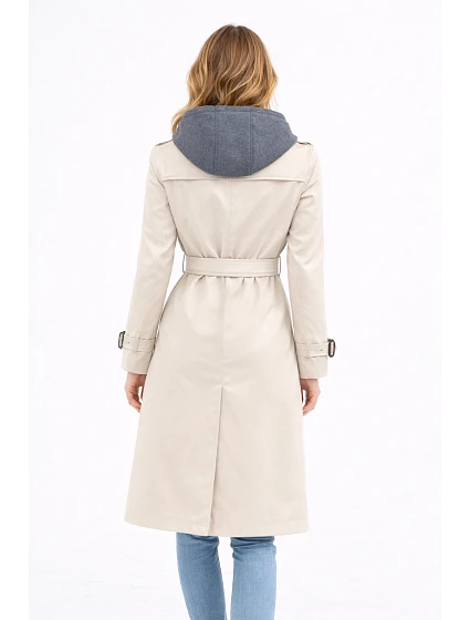 z kapturem jasny beżowy model 22037970 - HONEY WINTER z kapturem jasny beżowy model 22037970 - HONEY WINTER