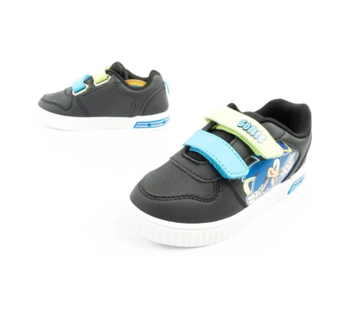 Leomil Sonic dětské sportovní boty lehké tenisky na suchý zip černé