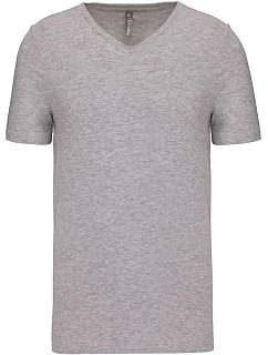 K Pánské elastické tričko s výstřihem do V 20. light grey heather model 22511778 - Kariban
