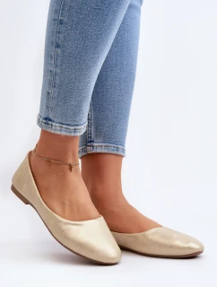 Klasické Kožené Zlaté Baletky model 21647026 - EVENTO