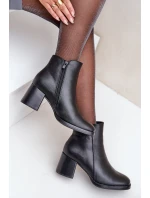 Zateplené boty na podpatku černé model 21680636 - EVENTO Zateplené boty na podpatku černé model 21680636 - EVENTO