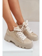 Tenisky Sportovní Boty Na Platformě model 21683573 Zlaté - CheBello