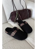 Dámské pantofle s beránčím kožíškem Černé Lorivine Dámské pantofle s beránčím kožíškem Černé Lorivine
