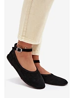 Baleríny z přírodního semiše Big Star model 22069356 Černé - Big Star Shoes