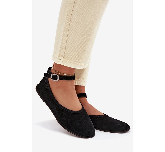 Baleríny z přírodního semiše Big Star model 22069356 Černé - Big Star Shoes