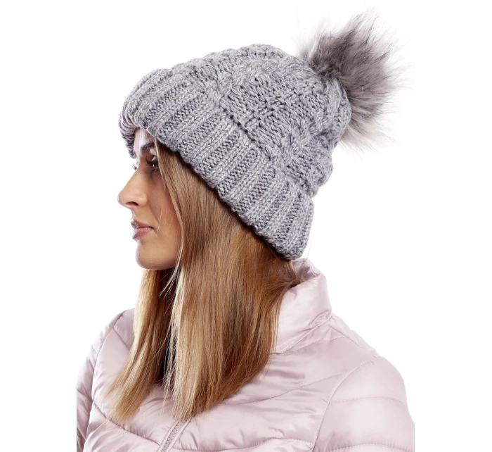 Dámská čepice AT CZ model 20903905 tmavě šedá - FPrice Dámská čepice AT CZ model 20903905 tmavě šedá - FPrice