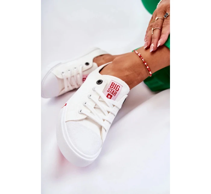 Dámské tenisky Big Star - bílé/červené