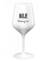 MOJE TERAPIE - bílá nerozbitná sklenice na víno 470 ml