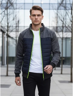 Kurtka męska przejściowa pikowana granatowa model 22013986 - FashionStreet