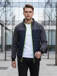 Pánská přechodná bunda prošívaná tmavě modrá FashionStreet TX4396