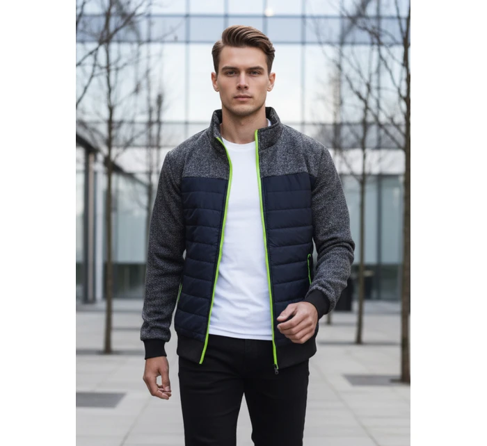 Kurtka męska przejściowa pikowana granatowa model 22013986 - FashionStreet