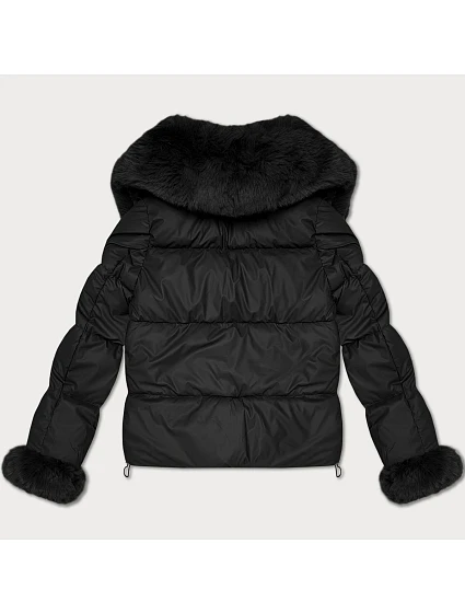 Černá dámská péřová bunda s límcem model 21393885 - S'WEST