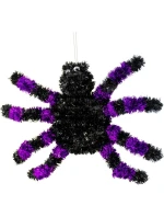 DEKORATIVNÍ FIGURKA HALLOWEEN PAVOUK FIALOVÁ