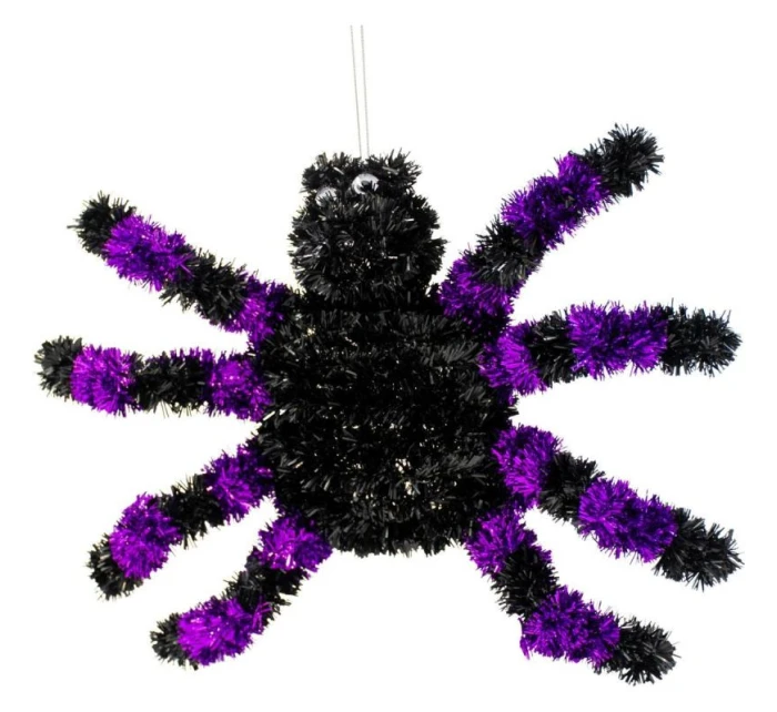 DEKORATIVNÍ FIGURKA HALLOWEEN PAVOUK FIALOVÁ