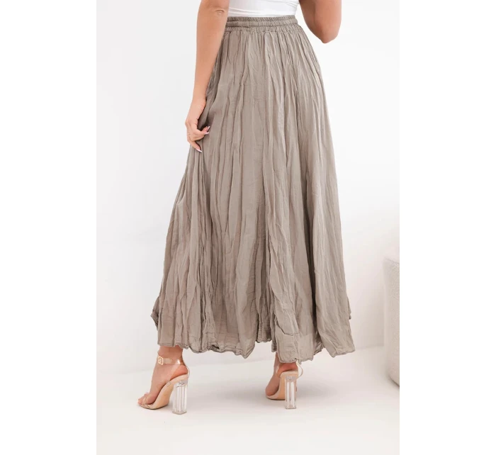 Dámská maxi bavlněná sukně s gumou v pase fango