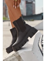 Dámské šněrovací boty teplé kůže tmavě hnědé model 21709278 - Boto Dámské šněrovací boty teplé kůže tmavě hnědé model 21709278 - Boto